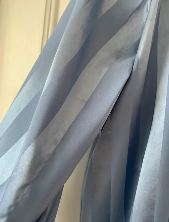 Chemisier à rayures satinée bleu femme - Taille 2XL Shein Curve - photo numéro 7