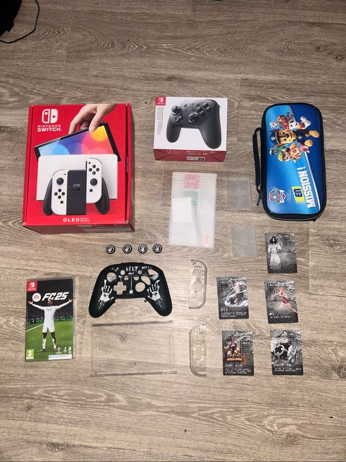 Nintendo switch oled + fc25 + Nintendo switch online (11mois)