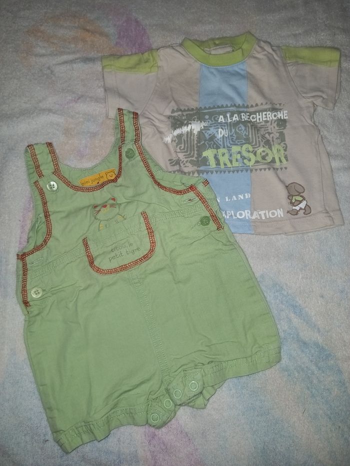 Ensemble salopette short 6 mois