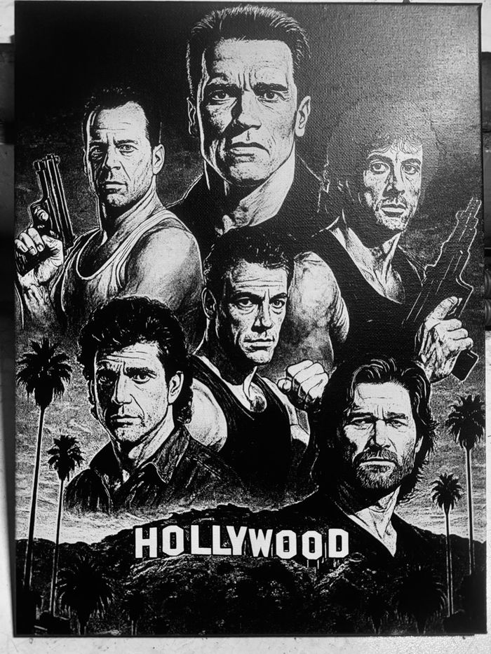 Tableau légendes cinéma action hollywood toile 30x40 cm - photo numéro 2