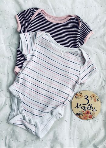 Lot 2 body rayures bébé