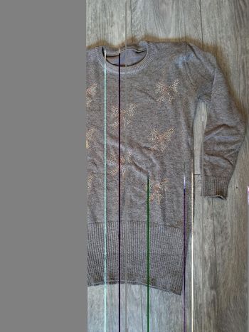 Robe pull avec noeuds pailletés