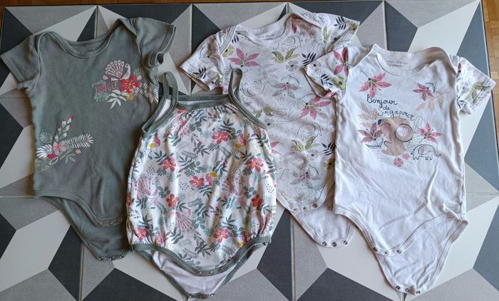 Lot de 4 bodies manches courtes Petit Béguin 36 mois 98cm