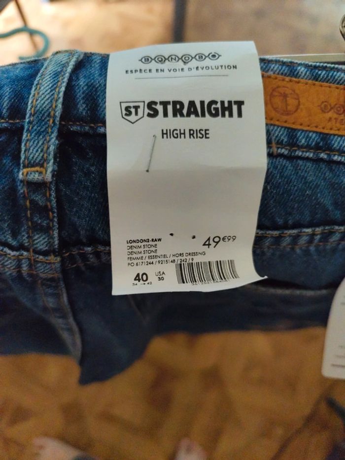 Jeans straight t 40 bonobo - photo numéro 3