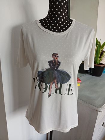 T-shirt blanc Vogue, femme 38 40