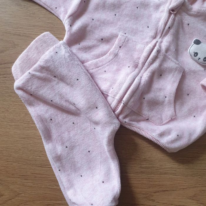 🩷 Ensemble veste zippé à capuche en bas 1 mois kiabi #emyfleury_1moisfille - photo numéro 4