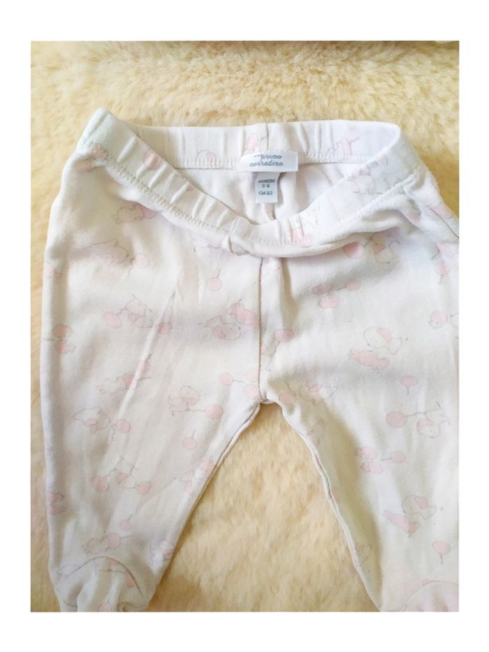 Ensemble 2 pièces cardigan + pantalon à pied bébé fille 3 mois mi-saison - photo numéro 4