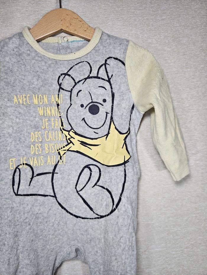 Pyjama velour winnie l'ourson  disney  12 mois - photo numéro 2
