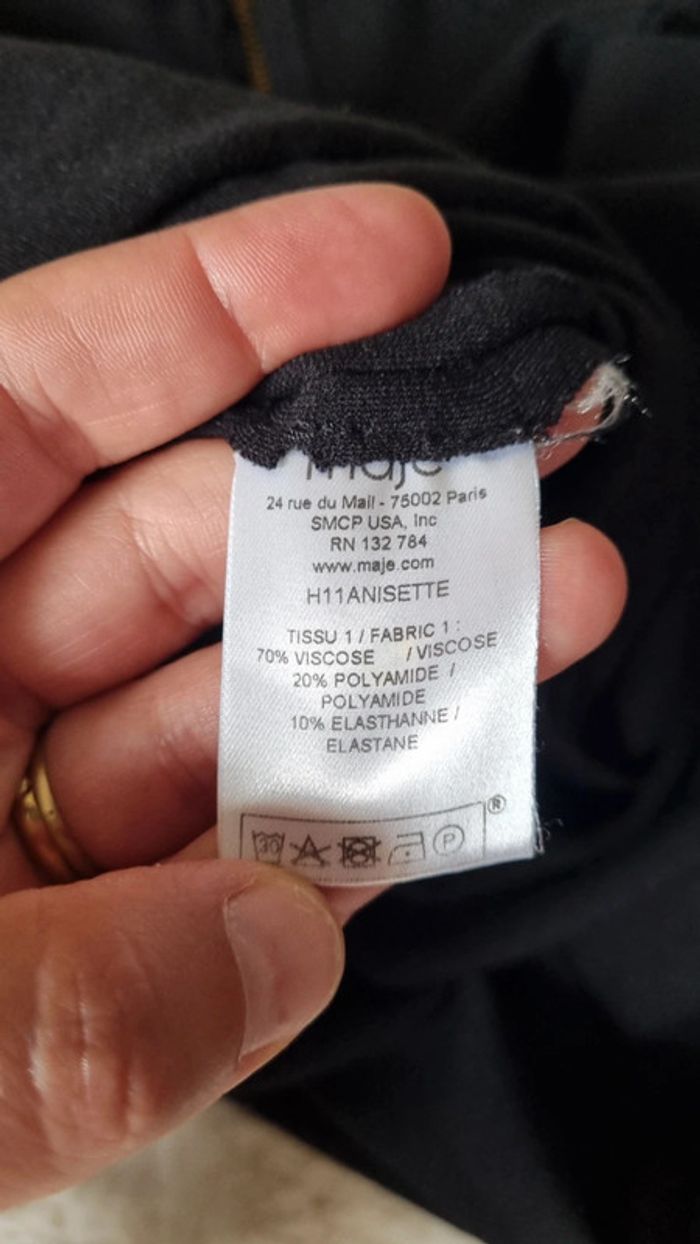 Robe Maje noire moulante - photo numéro 8