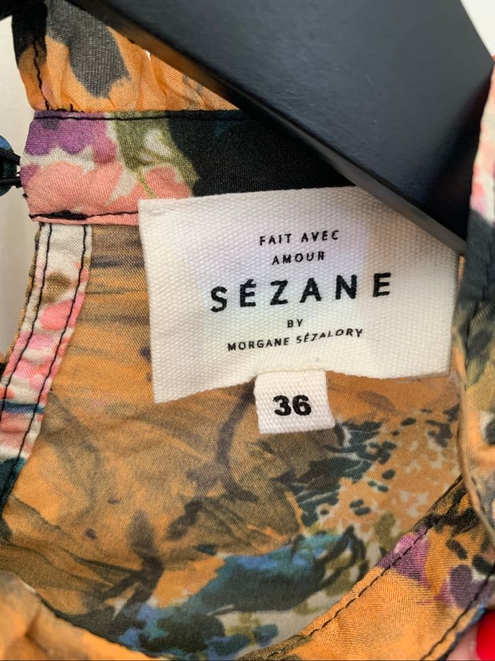 Blouse Sézane fleurie en Soie - photo numéro 6