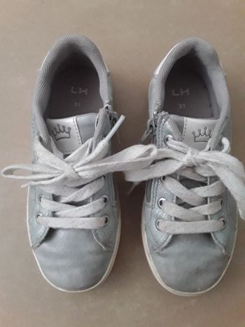 Baskets argentées fille 31 LH TBE