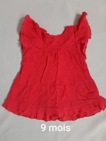 Robe d'été rouge - Zara - 9 mois