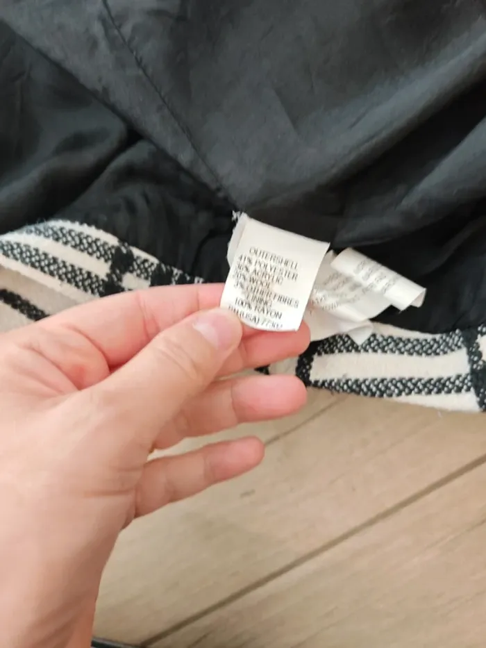 Veste overzise noire et blanche Zara taille XL - photo numéro 9