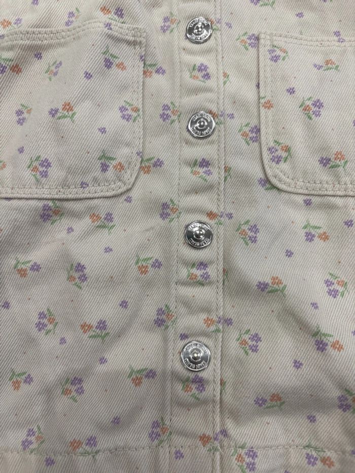 Robe salopette crème à fleurs - photo numéro 2