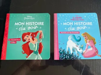 Lot 2 livres Mon histoire du soir: Ariel le mystérieux collier et Aurore et les licornes