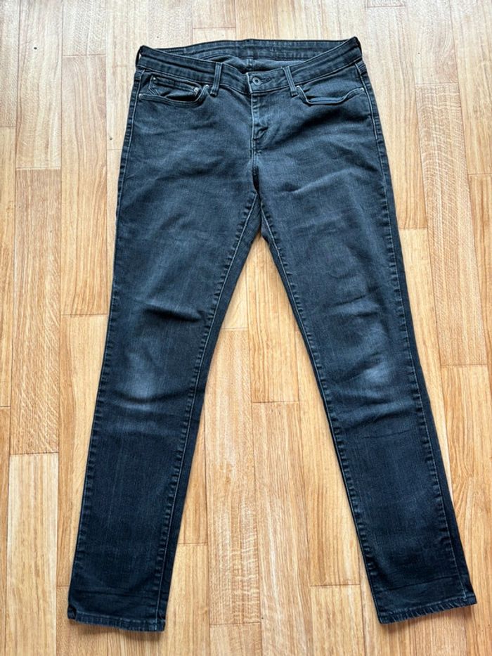 Jean femme levi’s demi curve San Francisco skinny mi taille gris noir anthracite y2k taille L/40 - photo numéro 4
