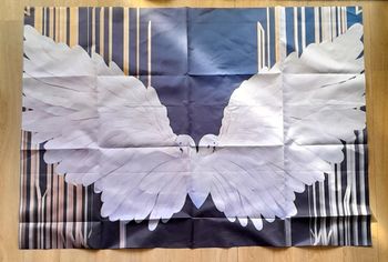 Tissu motif cygnes 70x100 cm