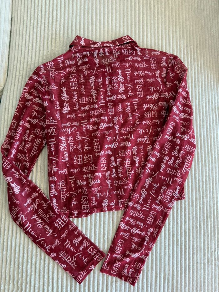 Haut transparent rouge - photo numéro 3