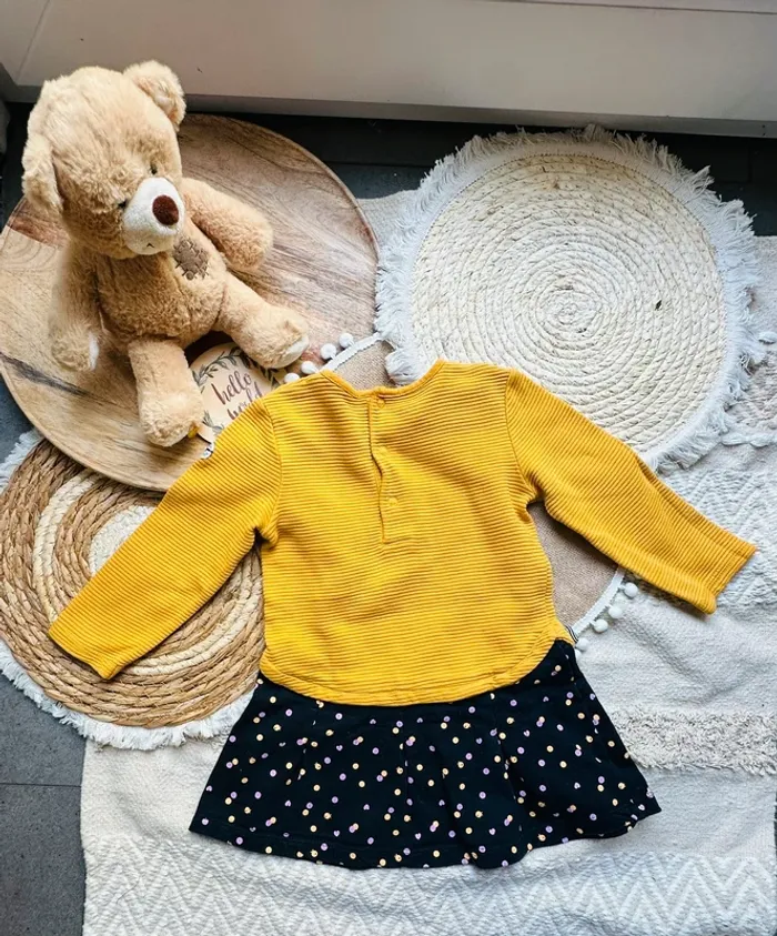 Robe terre de marins moutarde bleu 18M 80cm - photo numéro 2