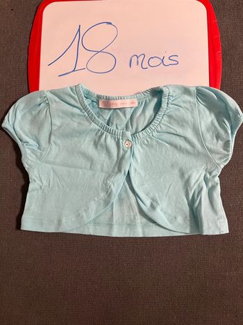 Boléro Gemo turquoise 18 mois