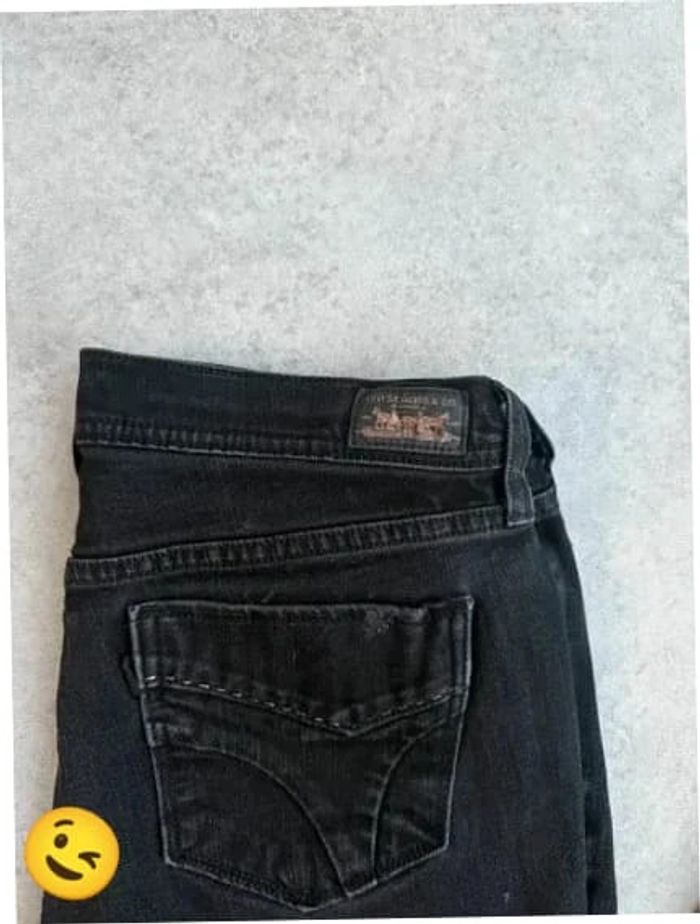 Jeans Levi's 505 W30 FR40 coupe droite noir Femme Women pan544b - photo numéro 2