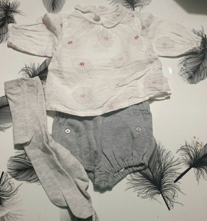 Ensemble short + chemise + collant