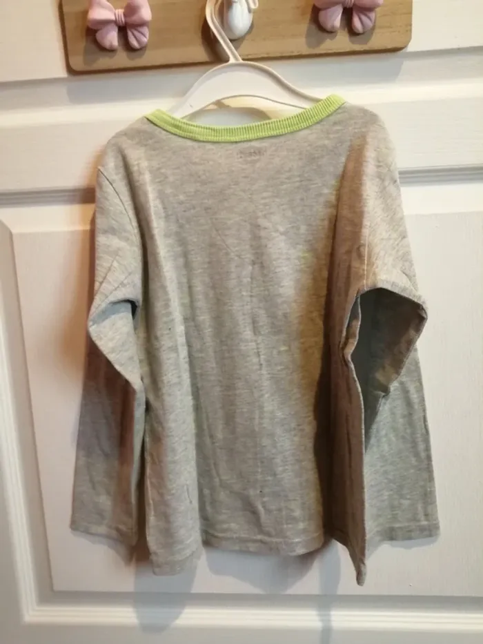 T-shirt manche longue lcdp gris et jaune - photo numéro 5