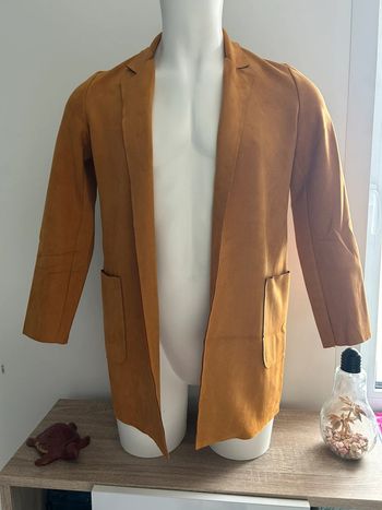 Veste femme jaune moutarde
