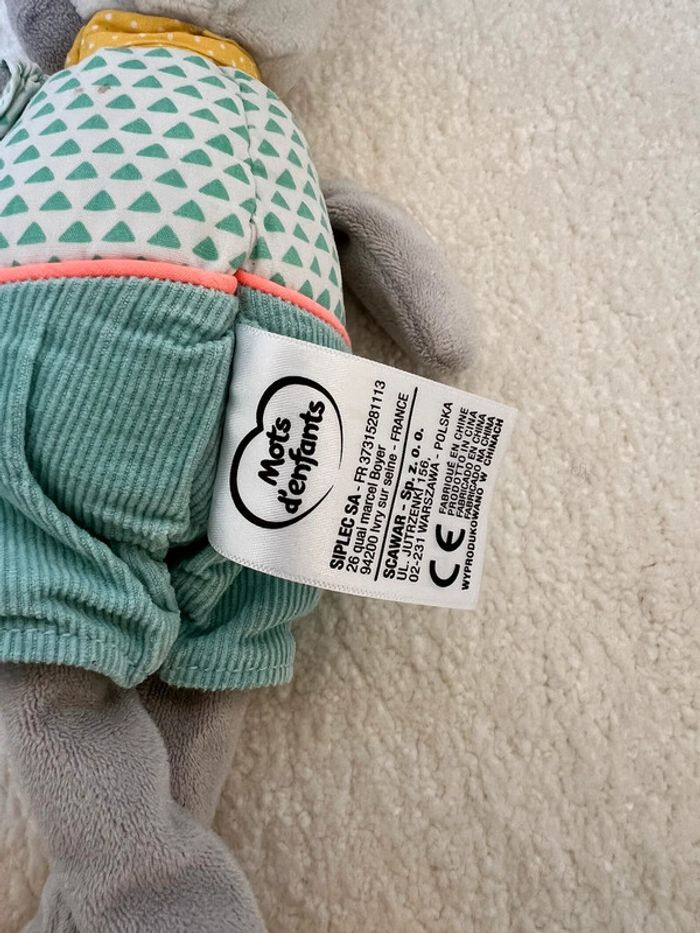 Peluche doudou mots d’enfants vache - photo numéro 2