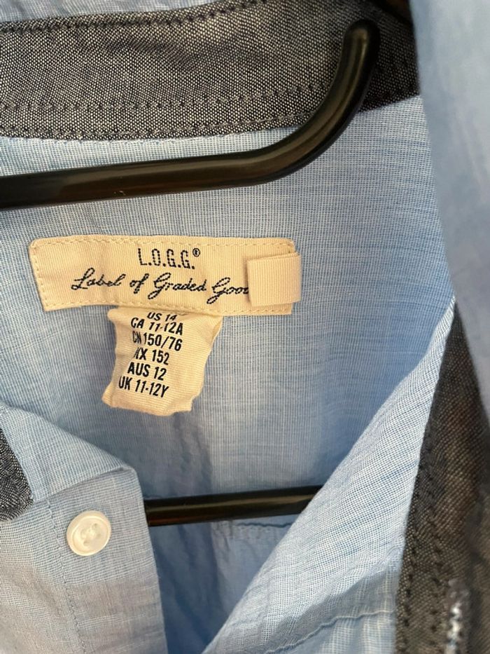 Chemise H&M bleue manches longue 12 ans - photo numéro 3