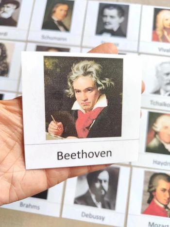 17 cartes de nomenclature des grands musiciens