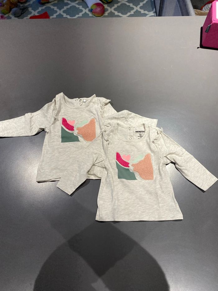 Lot de 2 tshirts manche longue orchestra 12 mois