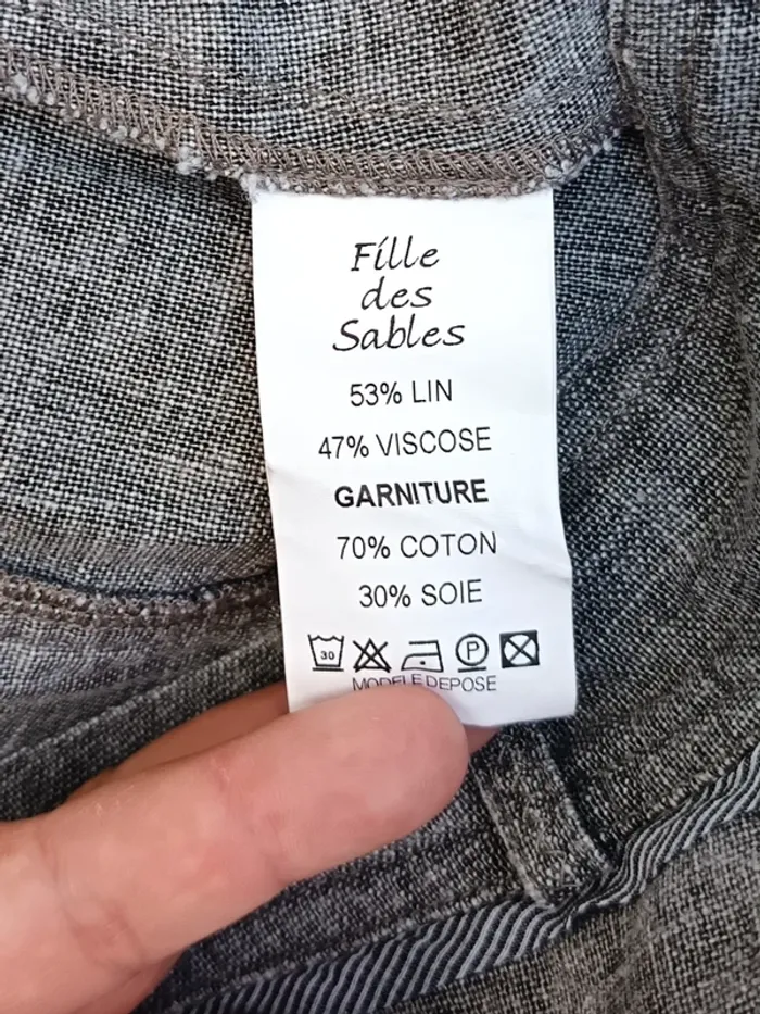 ensemble veste + pantacourt + collier Fille des Sables femme 46 / 48 - photo numéro 10