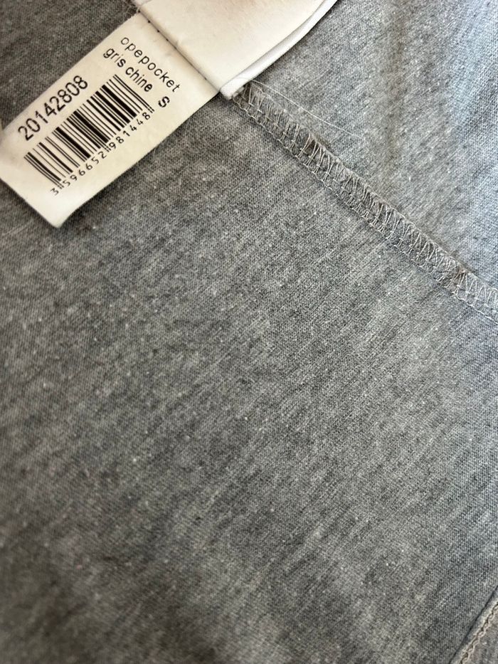 T-shirt gris chiné poche poitrine Small Celio - photo numéro 7