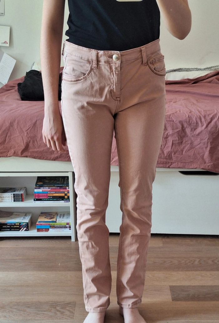Jean vieux rose Love Denim femme 40 L - photo numéro 2