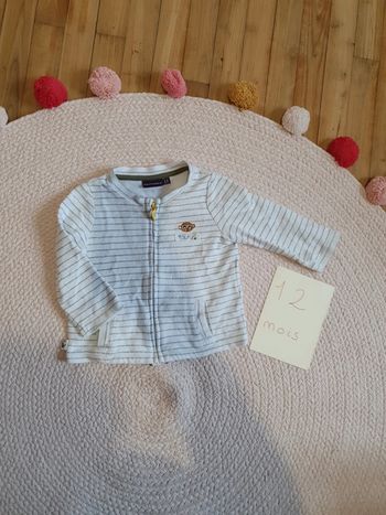 gilet zipé 12 mois