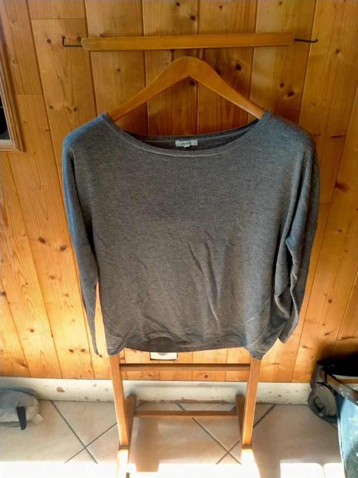Pull gris un peu paillettes Marque Phildar - photo numéro 2