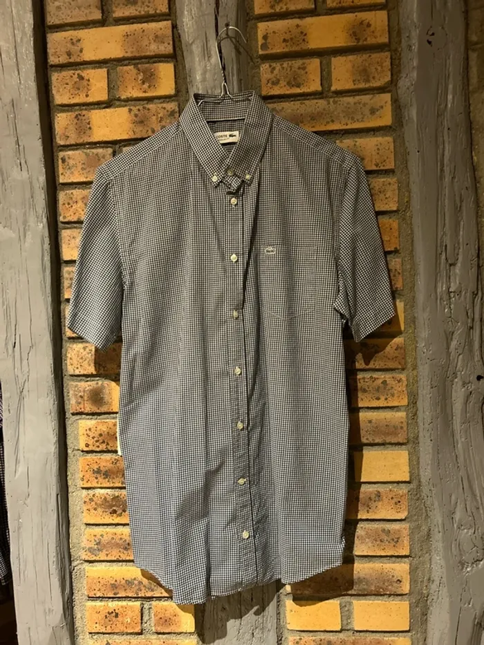 Chemise à carreaux manches courtes, Lacoste taille 40