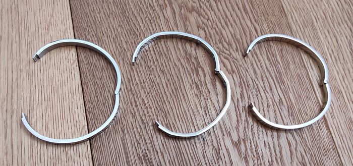 Lot bracelets jonc acier inoxydable - photo numéro 2