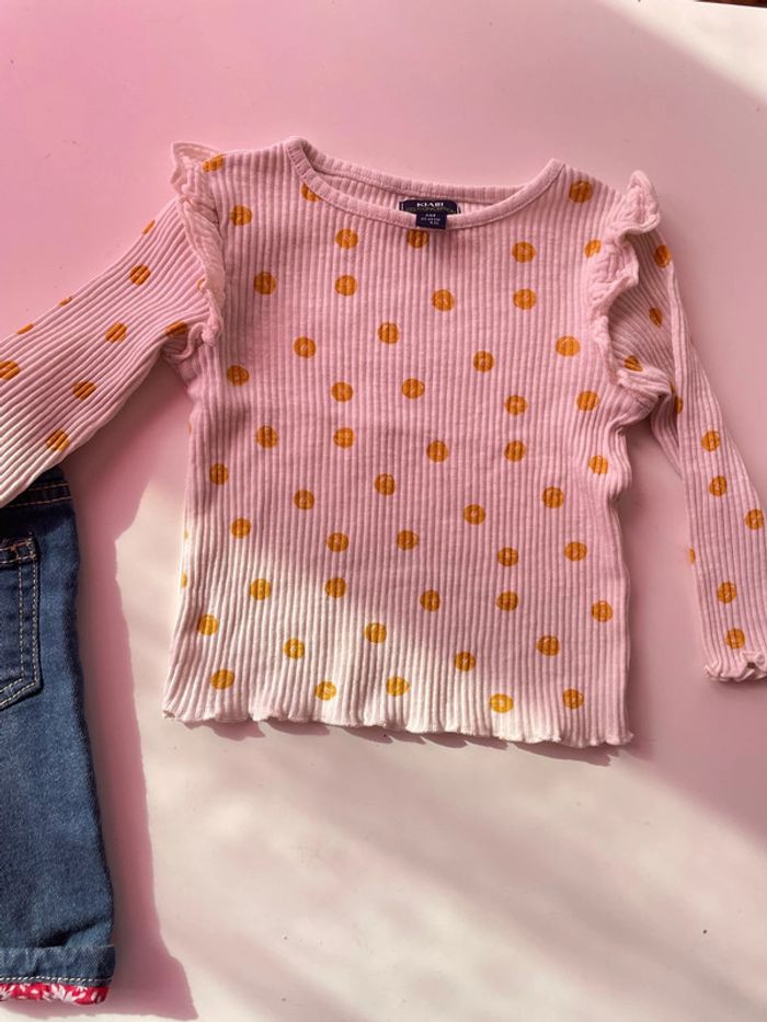 Un jean et un t-shirt manche longue 3/6mois - photo numéro 4