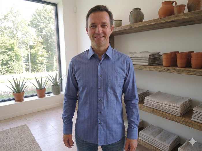 chemise manches longues bleu taille 40 Pierre Clarence neuve - photo numéro 1