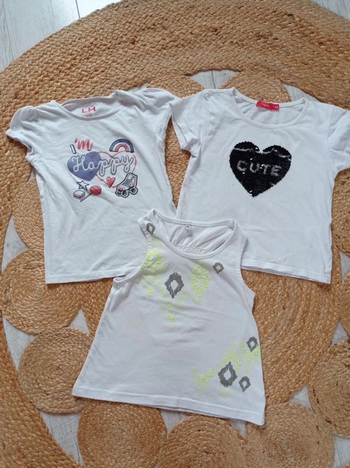 Lot de 3 t-shirts fille 6 ans