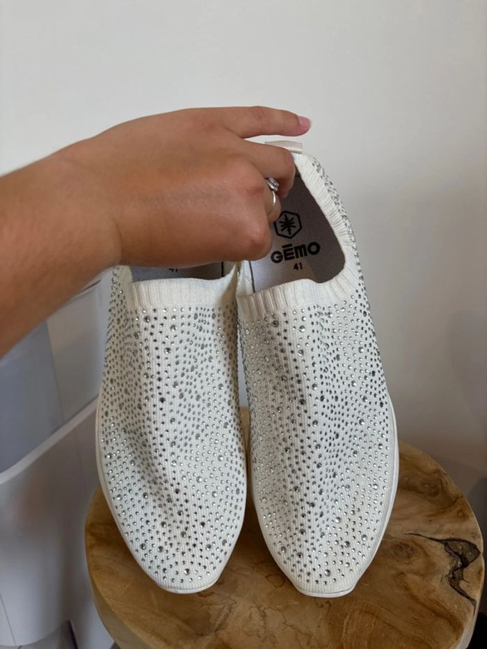 Baskets blanche à strass gemo taille 41 - photo numéro 2