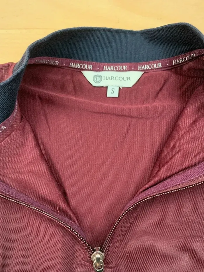polo manches longues / Haut technique Harcour – Bordeaux – Taille S - photo numéro 7