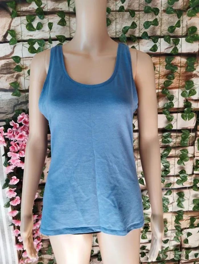 🌸Débardeur bleu Etam Taille 38🌸 - photo numéro 2