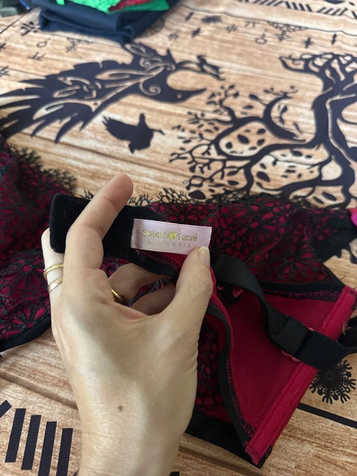 Soutien gorge rouge et noir soleil sucré - photo numéro 2