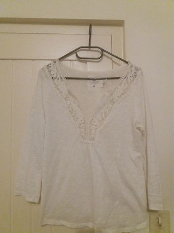 haut hm blanc dentelle 😍