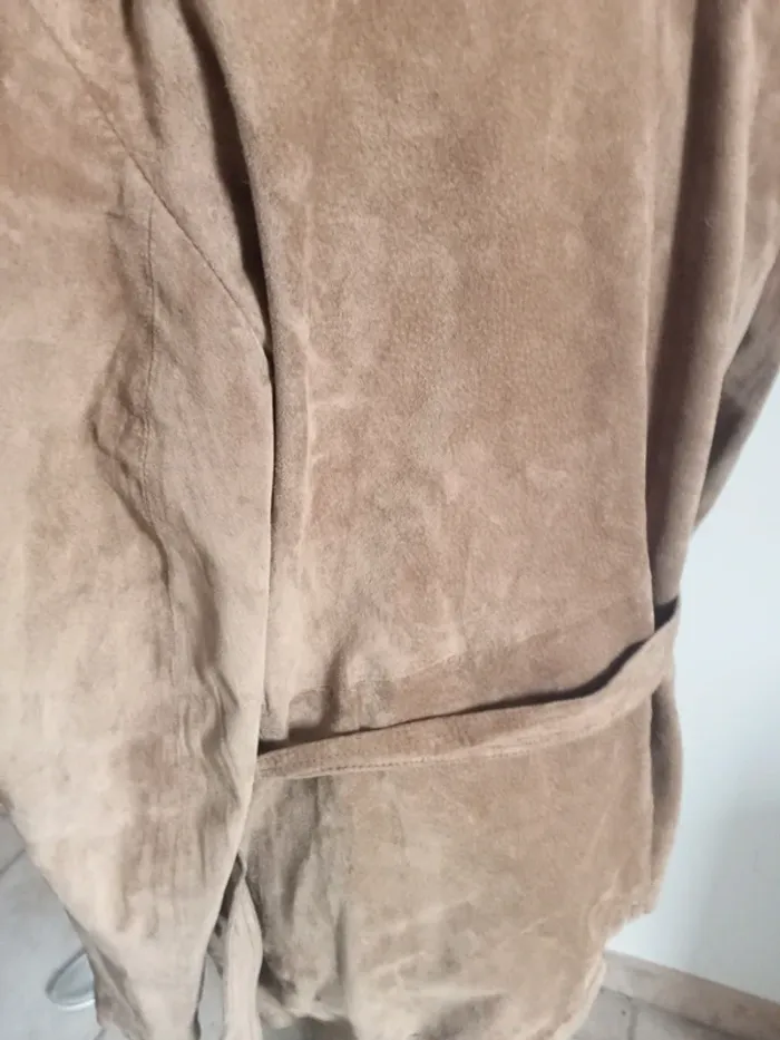 Veste saharienne vintage cuir - photo numéro 8