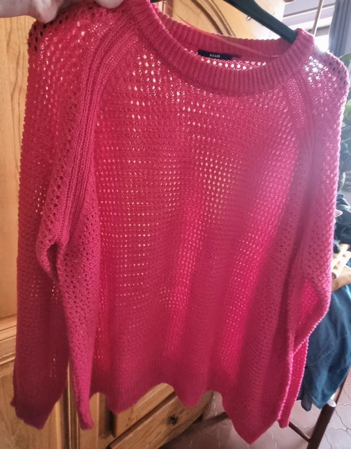 Pull rose flashi kiabi crochet 2xl neuf jamais porté sans étiquette