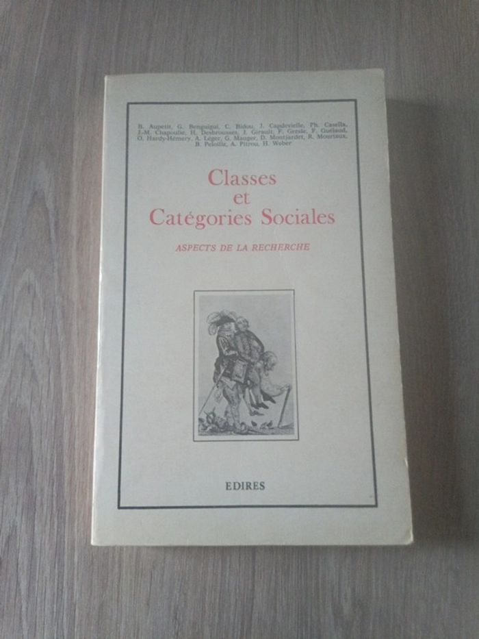 Classes et catégories Sociales. Aspects de la recherche.